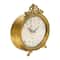 Hello Honey® 6.5" Distressed Pewter Mantel Clock